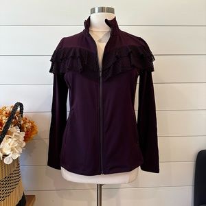 Lane Bryant ruffle purple livi jacket 14/16